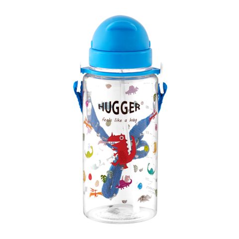英國【Hugger】Tritan兒童吸管水壺 550ml (附背帶) - 酷比龍