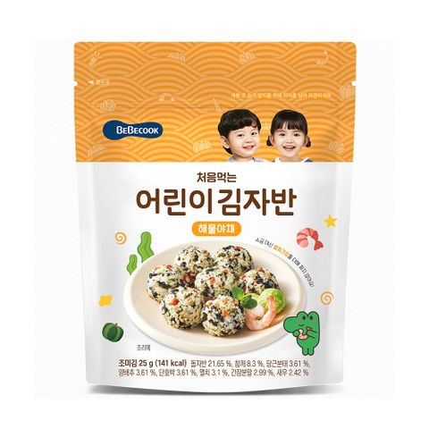 韓國 【Bebecook】 幼兒初食海苔酥-海味蔬菜 (25g) *新包裝*