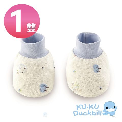 酷咕鴨可愛護腳套-1雙入(藍/粉)