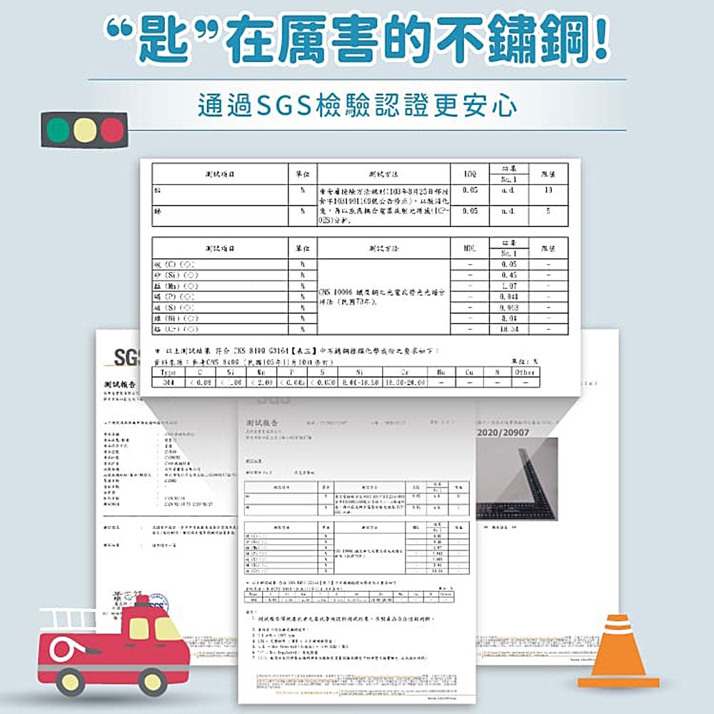 “匙”在厲害的不鏽鋼! 通過GS檢認證更安心  驗月2     5  ) SG結果  三中 S) 12020/20907