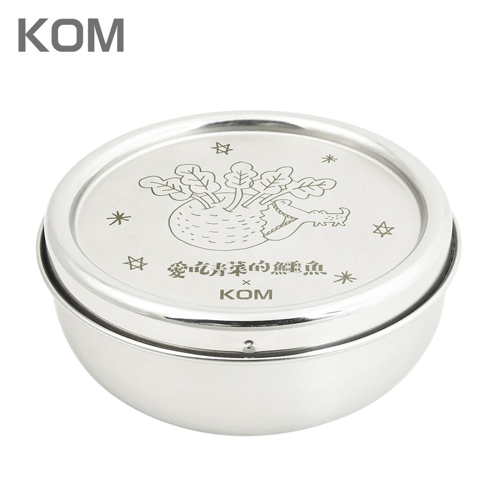 KOM 信誼童書聯名款-316不鏽鋼隔熱兒童碗1入(青菜鱷魚/水果牛/Guji-Guji)