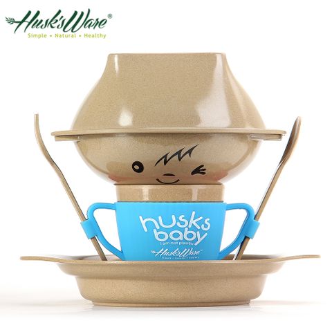 Husk'sWare 稻殼 【美國Husks ware】天然無毒環保兒童餐具經典人偶款