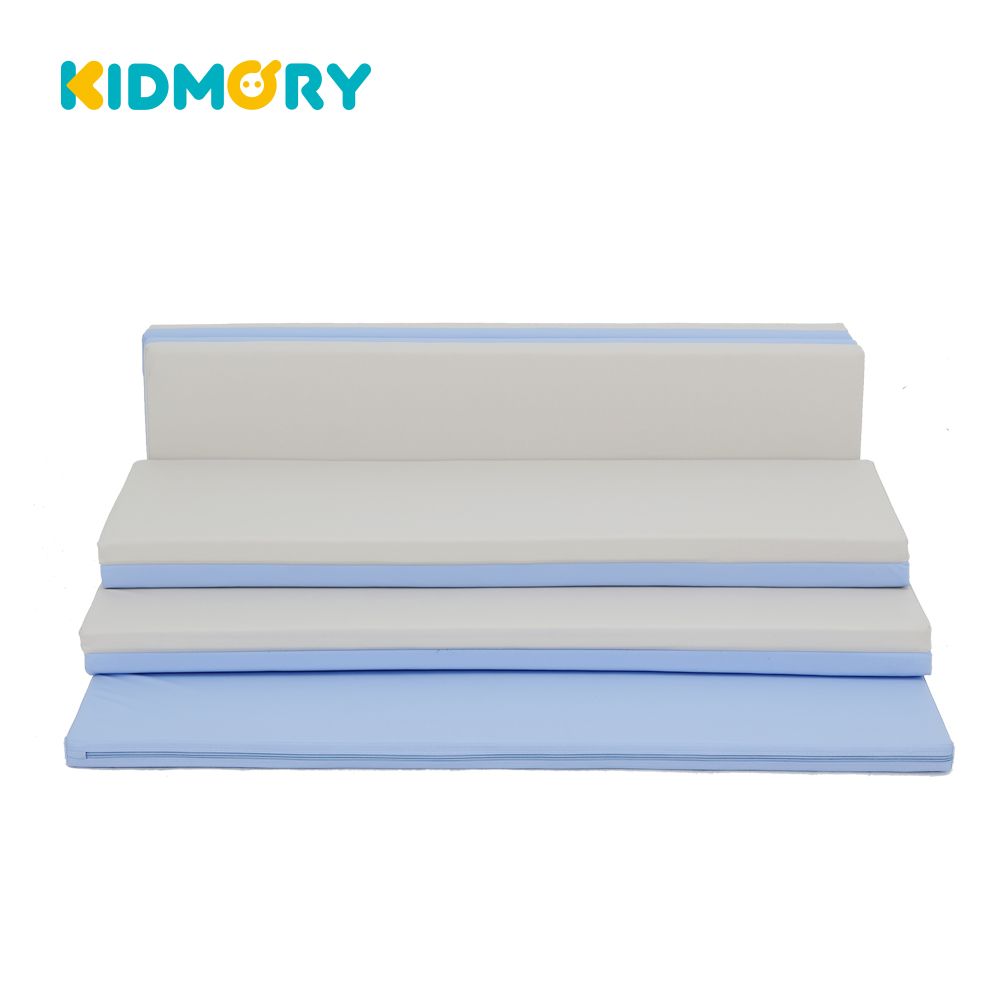 KIDMORY 兒童 IXPE 安全折疊遊戲城堡地墊組 - 灰藍KM-567-BU