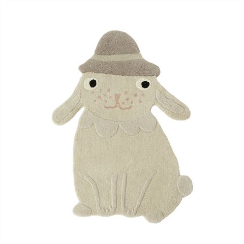 丹麥 OYOY 造型手工羊毛地毯 / 雀斑小兔