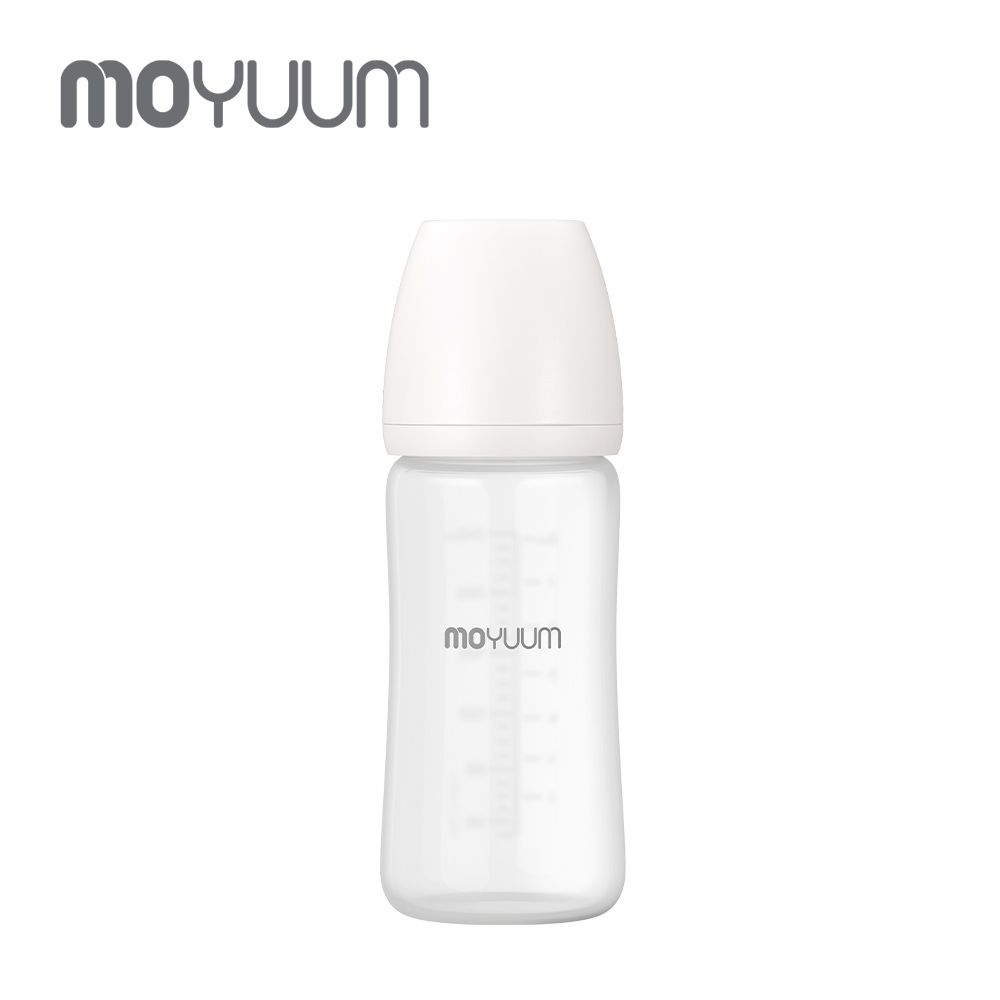 MOYUUM  韓國 寬口矽膠玻璃奶瓶 240ml (2m+)