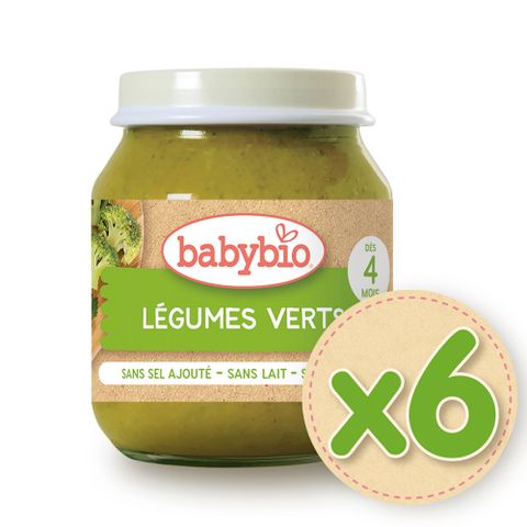 Babybio 【法國】生機碧綠蔬菜泥130gX6《 專業嬰幼兒副食品》