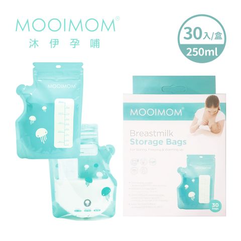 MOOIMOM 沐伊孕哺 站立式感溫母 乳儲存袋-250ml (30入)