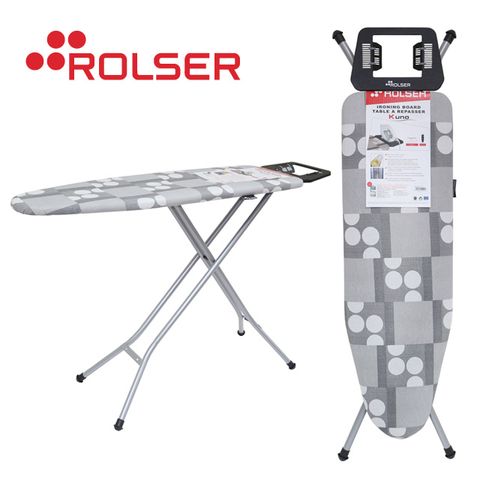 ROLSER 時尚燙馬(灰白)K-UNO經典燙衣板西班牙製燙馬/燙衣板高穩定性、可自由調節高度，