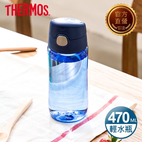 【THERMOS 膳魔師】輕水瓶470ml-藍色(GP4040BL)