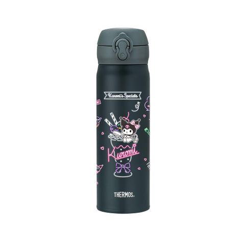【THERMOS 膳魔師】不鏽鋼漸層超輕量彈蓋真空保溫瓶500ml-酷洛米(JNL-504KU-DGY)