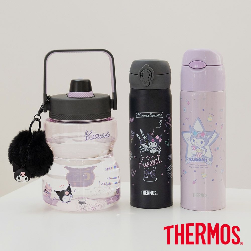 THERMOS 膳魔師 不鏽鋼漸層超輕量彈蓋真空保溫瓶500ml-酷洛米(JNL-504KU-DGY)