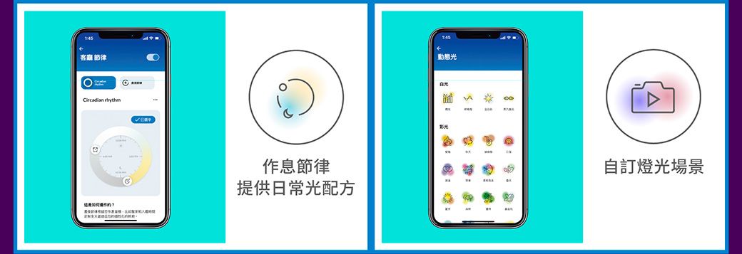 客廳 節律 rhythm作息節律提供日常配方光訂燈光場景