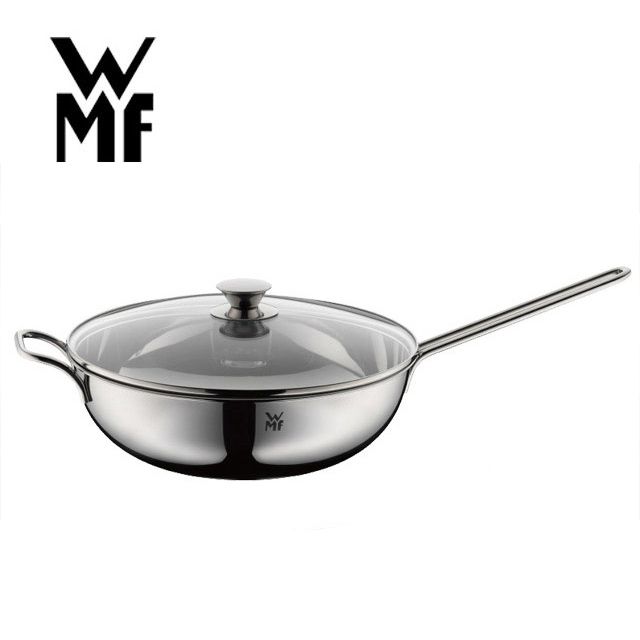 WMF 德國 不鏽鋼單手中式炒鍋 30cm (含蓋)(盒損福利品)