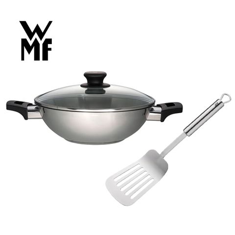 WMF 德國 PARTY炒鍋 28cm(萬用款)+ Profi Plus 不鏽鋼瀝油鍋鏟