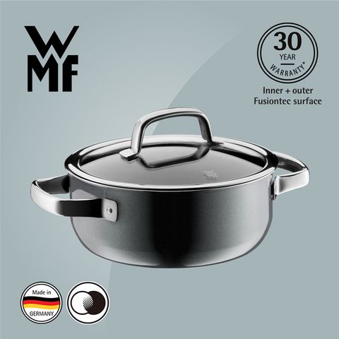 WMF 德國 Fusiontec 低身湯鍋 20cm 2.4L(鉑灰色)