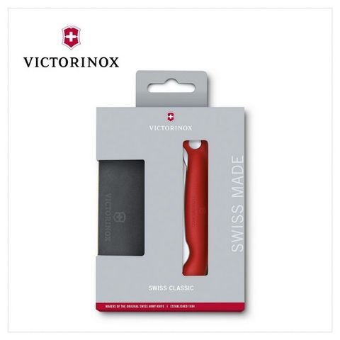 VICTORINOX Swiss Classic摺疊式蕃茄刀及Epicurean砧板禮盒 紅 6.7191.F1