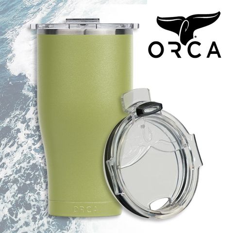 ORCA 美國ORCA殺人鯨 優雅曲線不銹鋼保冰續熱酷冰杯-27OZ(798ml) - 草原綠色