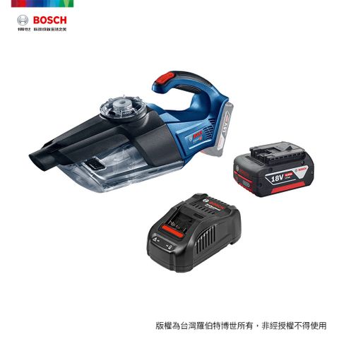 指定品登錄送電池BOSCH 18V 鋰電雙渦流吸塵器套裝組 GAS 18V-1 4.0Ah