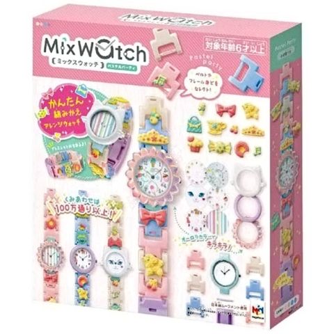 日本 MIX WATCH手錶 可愛手錶製作組 粉彩派對版 MA51562 MegaHouse 公司貨