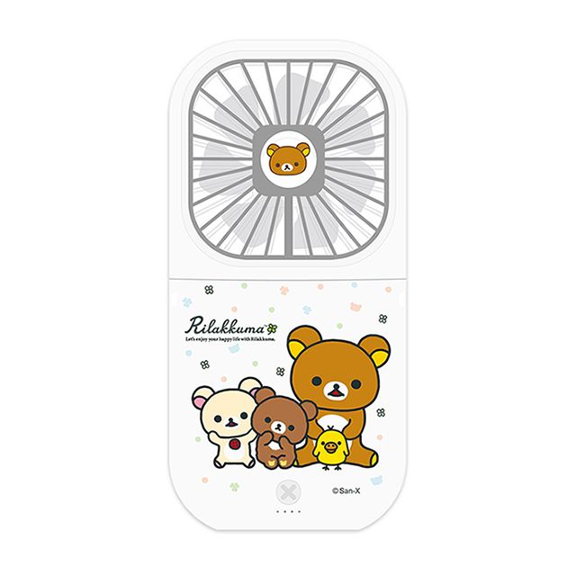 Rilakkuma 拉拉熊  可調角度 超輕薄折疊小風扇(附掛繩)-白色