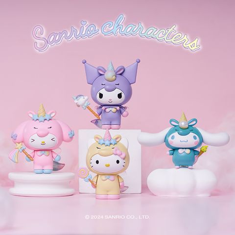 Sanrio 三麗鷗 組裝公仔獨角獸系列-Hello Kitty/大耳狗/美樂蒂/酷洛米