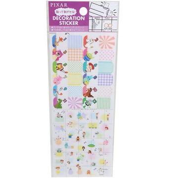 小禮堂 迪士尼 玩具總動員 日製 造型年曆貼紙 手帳貼紙 標記貼紙 透明貼紙 (紫 數字)