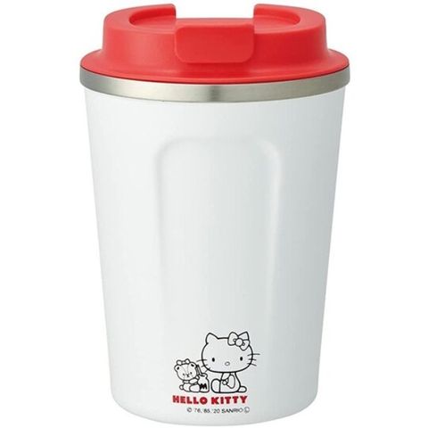 小禮堂 Hello Kitty 不鏽鋼隨行杯 不鏽鋼隨手瓶 咖啡杯 保溫杯 350ml (白)