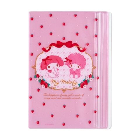 小禮堂 美樂蒂 B6手帳專用夾鏈袋 (粉色款)