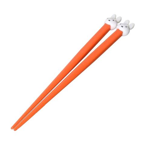 米菲兔 立體造型塑膠筷子 18cm (橘玩偶款)