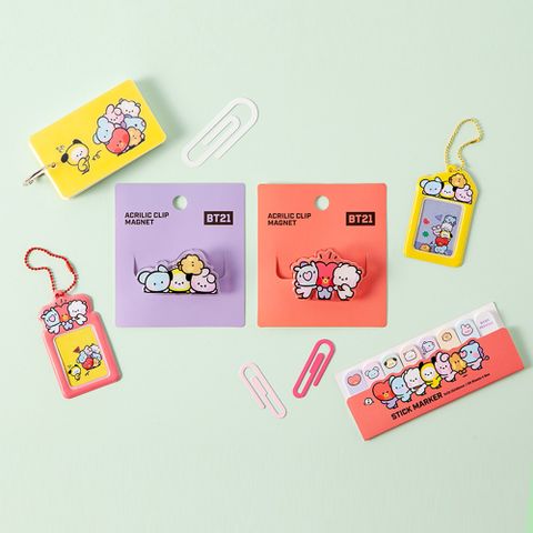 BTS BT21 夾子 磁鐵夾 便條夾 磁吸 防彈少年團