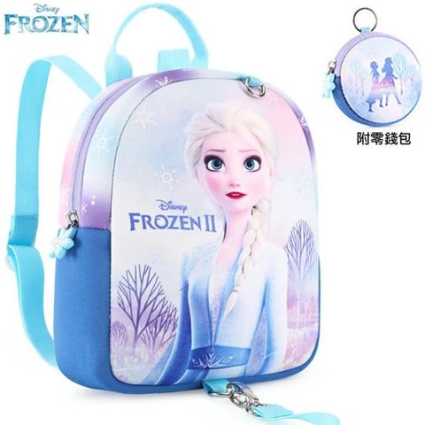 frozen 冰雪奇緣 兒童後背包防走失背包雙肩背包附零錢包 454191【小品館】