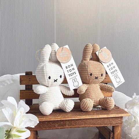 BON TON TOYS Miffy米菲兔燈芯絨鑰匙圈 10cm