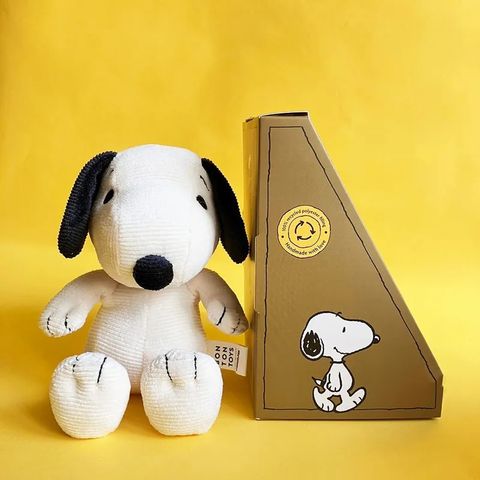 BON TON TOYS Snoopy史努比燈芯絨盒裝填充玩偶-奶油 17cm