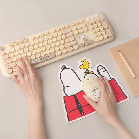 Peanuts史努比無線鍵盤滑鼠組- 正版授權 Snoopy 無線鍵盤滑鼠組