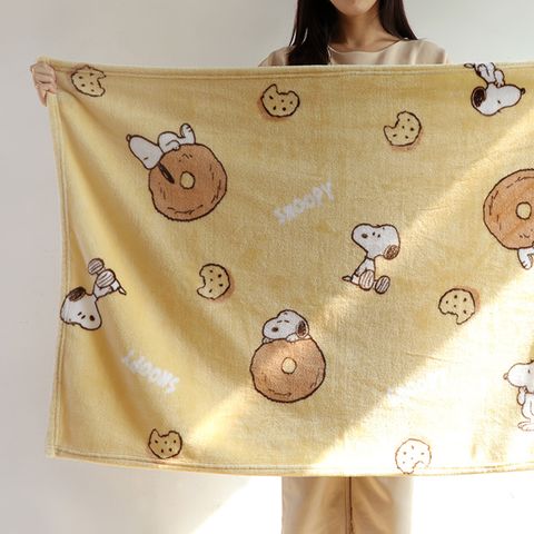 Peanuts史努比毛毯 甜甜圈- Snoopy正版授權 冷氣毯 保暖毯 四季毯 法蘭絨刷毛毯