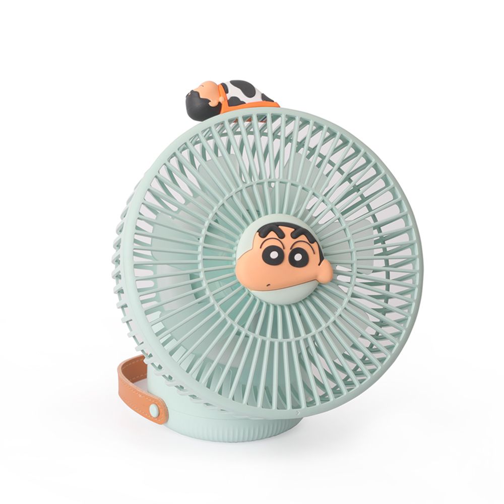 蠟筆小新 蠟筆小新多功能遙控風扇-正版授權 桌上型電風扇x氣氛照明小夜燈 附遙控器 可擺頭