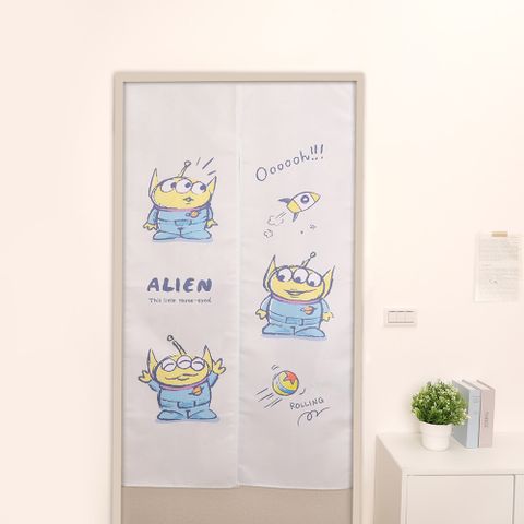 Disney 迪士尼 迪士尼長門簾-Disney 正版授權 85X150cm 小熊維尼 史迪奇 三眼怪 奇奇蒂蒂