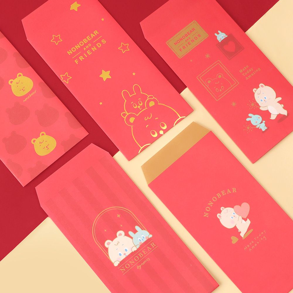  Nono Bear紅包袋五入組-Nono熊週邊