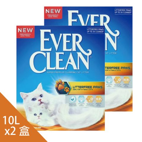 [2包]藍鑽歐規【EverClean】粗顆粒低塵結塊貓砂10L(適合幼貓及長毛貓咪)