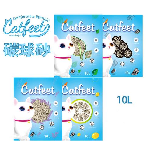 CatFeet碳球砂系列低粉塵抗菌凝結貓砂礦砂 10L