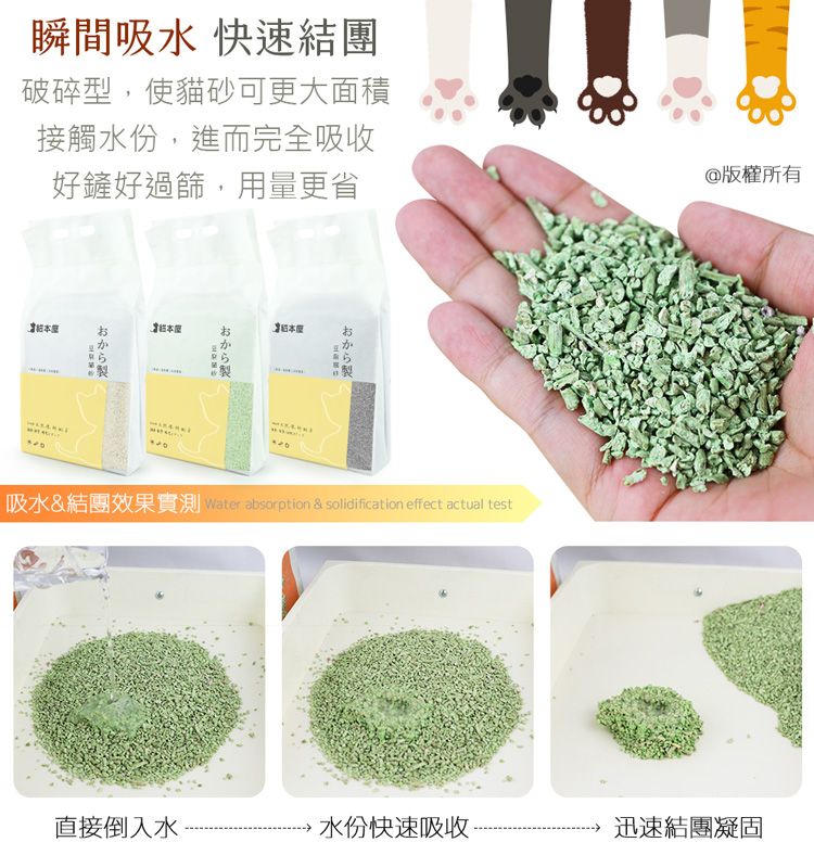 貓本屋 【8包入】破碎型豆腐貓砂(6L)-活性炭