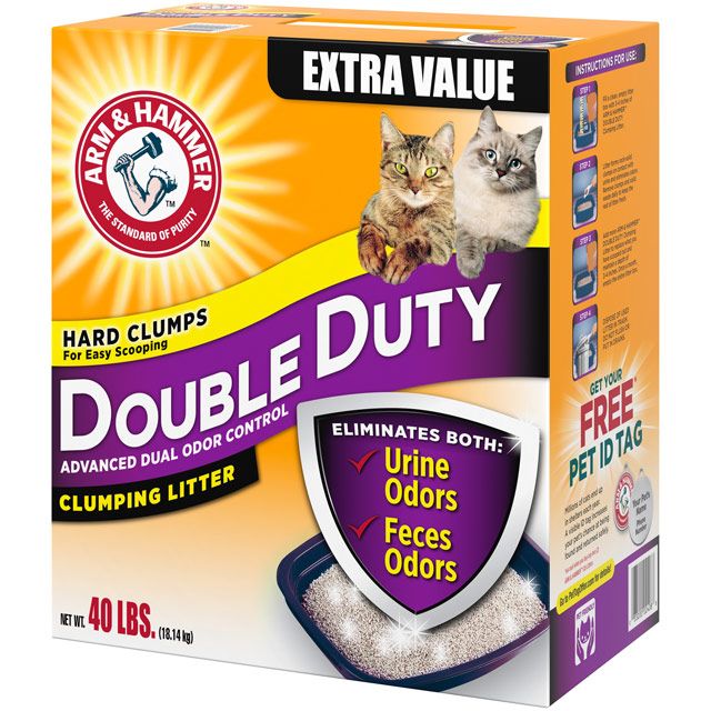 ARM&HAMMER 鐵鎚  牌雙效加強除臭貓砂40LB*1盒