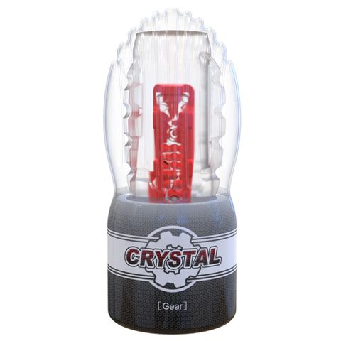 Crystal Gear硬密內壁透明水晶飛機杯(黑色)