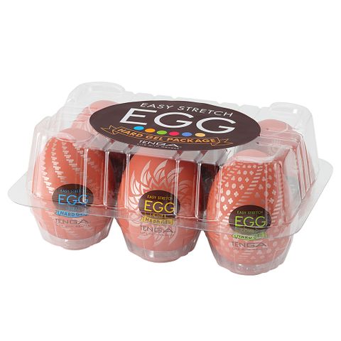 TENGA EGG HARD 堅挺系列 [HARD GEL PACKAGE/新堅挺綜合蛋(6入)] 飛機杯 一次性