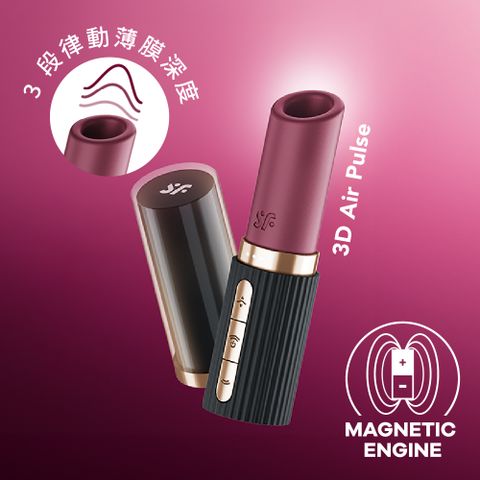Satisfyer 德國 Pro 2 Kiss 3D磁感律動吸吮器(黑金+蓋)  完美融合創新技術與優雅設計