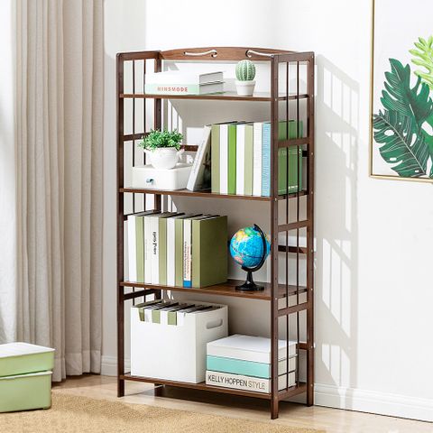 【HappyLife】楠竹製多功能三色/四層書架/70cm (Y10428)