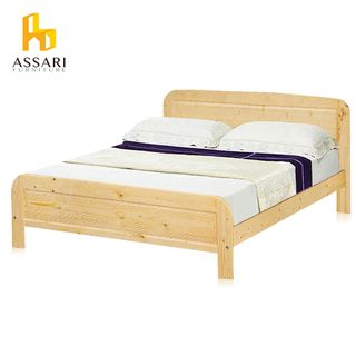 ASSARI-北歐松木床架-可調高低(雙人5尺)