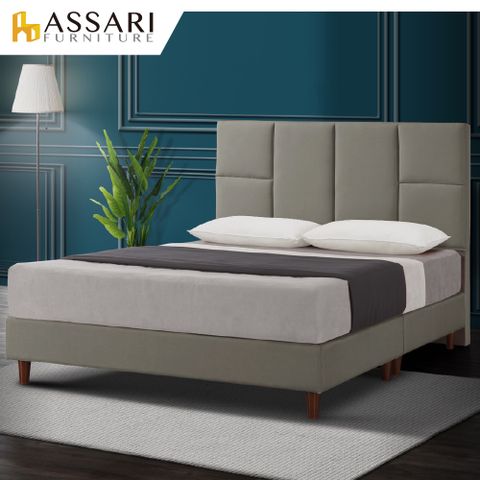 ASSARI -傢集101型亞麻布床頭片-單大3.5尺