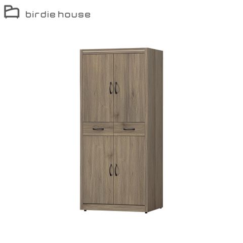 Birdie-斯特工業風2.7尺四門二抽收納高鞋櫃