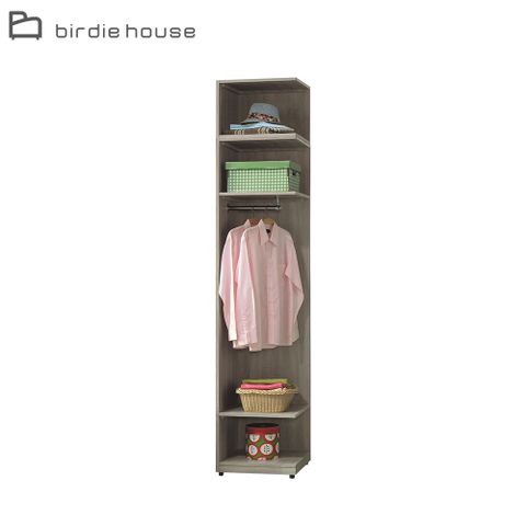 Birdie-考菲爾1.5尺轉角加高型衣櫃/開放式衣櫥/縫隙牆角置物衣櫃(轉角櫃+上櫃)